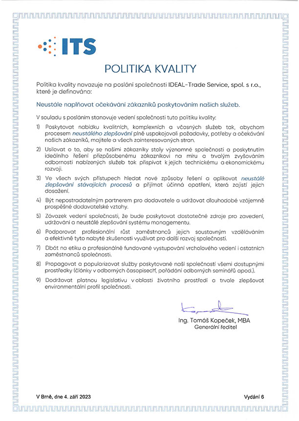 Politika kvality